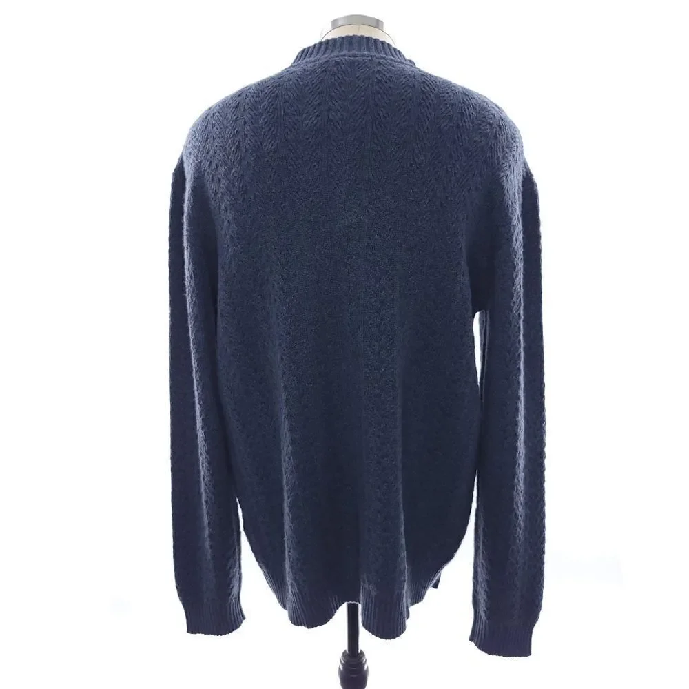 Mauricio Baldassari 4 Button Mock 4ply Cashmere Long Sleeve Mens Sweater 3XL